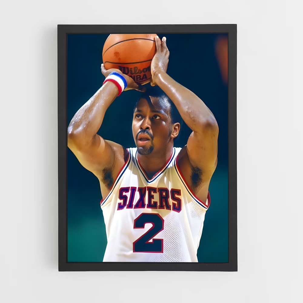 Poster Moses malone – affiche Basketball (vue 2)